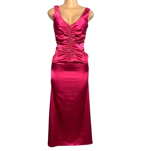 Vintage Dream Jessica McClintock Gunne Sax Maxi Dress Gown Pink - Picture 1 of 6